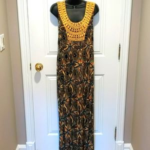Gorgeous Abstract Print Maxi Dress